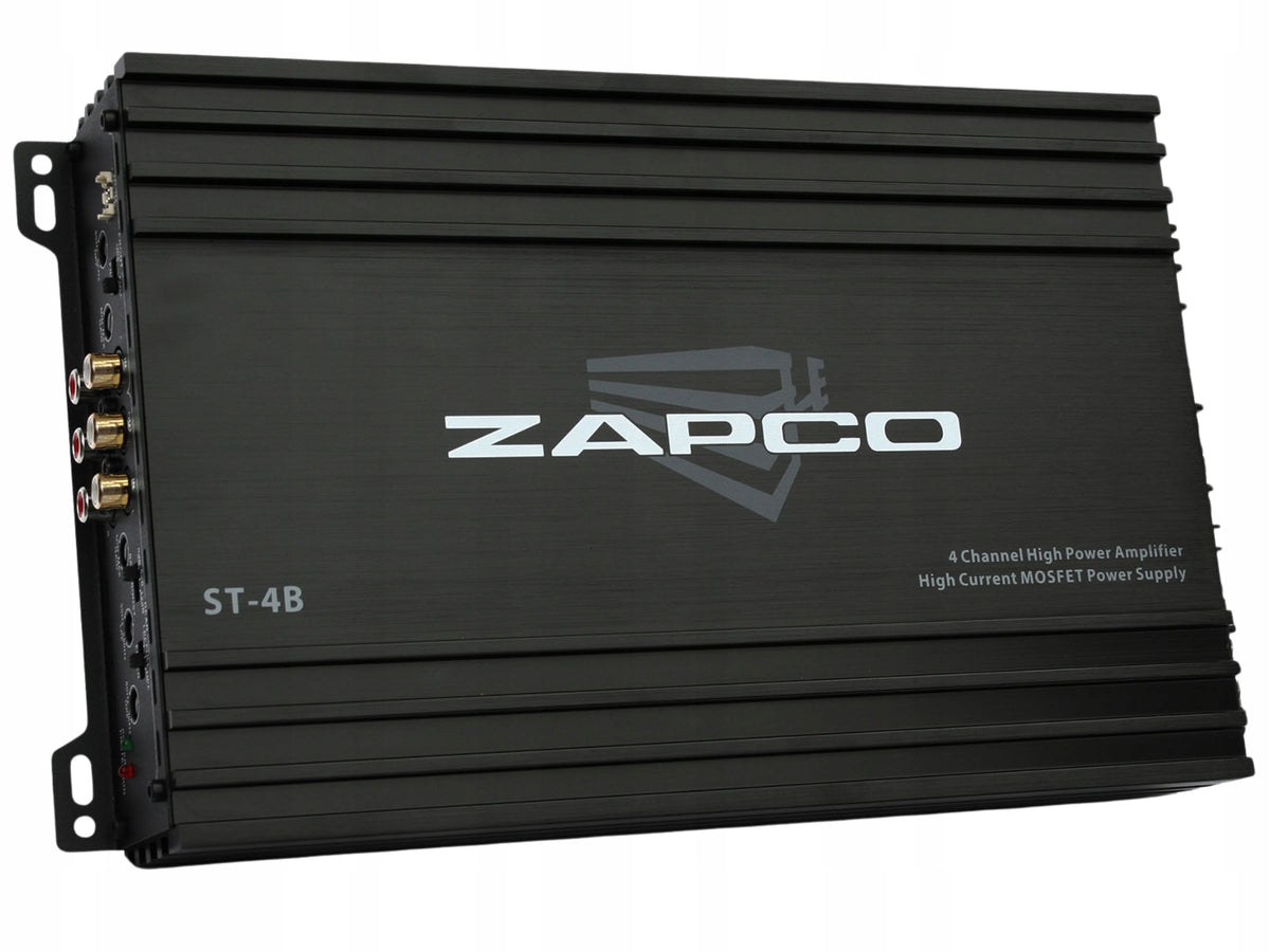 ZAPCO ST-4B - 4 Channel CAR AUDIO AMPLIFIER 4x65/90W 2x180RMS Hi-Input Packaging status original
