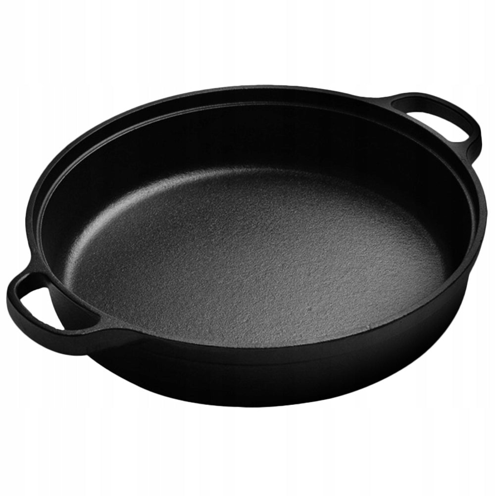 ŻELIWNY GARNEK KUCHENNY Z ERGONOMICZNYMI UCHWYTAMI CZARNY Diameter 14 cm