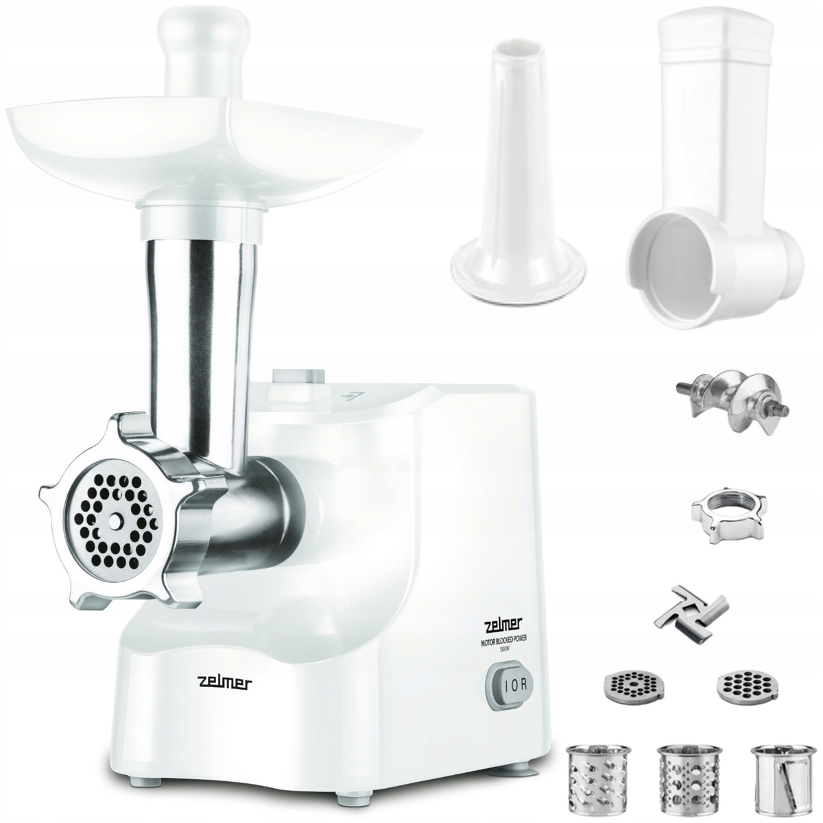 ZELMER 1500W MEAT GRINDER WHITE