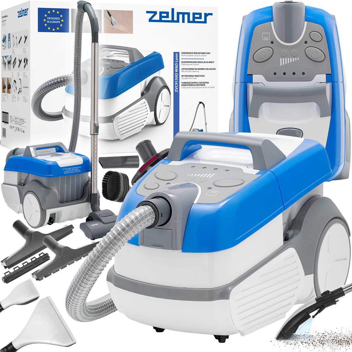 ZELMER CARPET WASHING VACUUM CLEANER WITH TURBO BRUSH 2100W