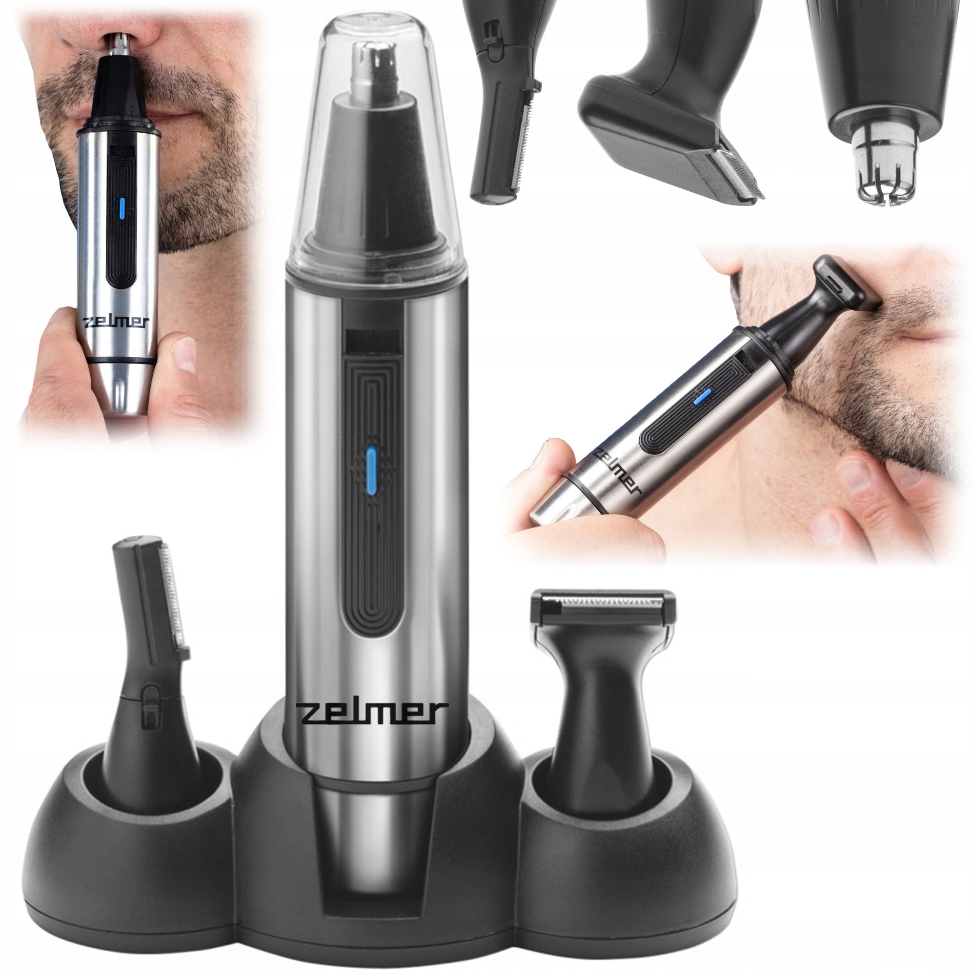 ZELMER NOSE TRIMMER EYEBROW HAIR SHAVER SET WITH 3in1 BACKLIGHT