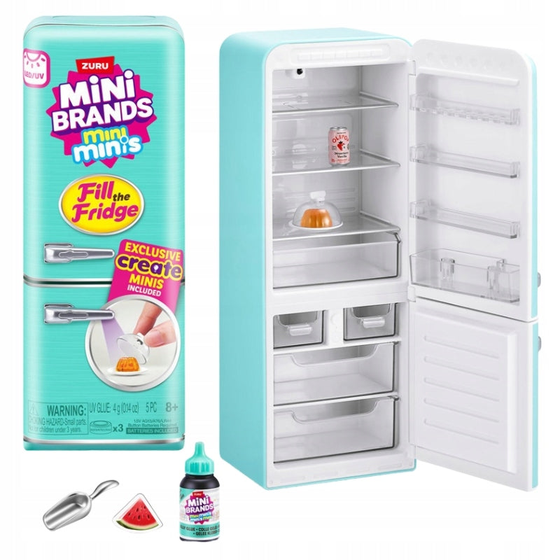 ZURU MINI BRANDS FILL THE FRIDGE FILL FRIDGE SET MINI FRIDGE 8+