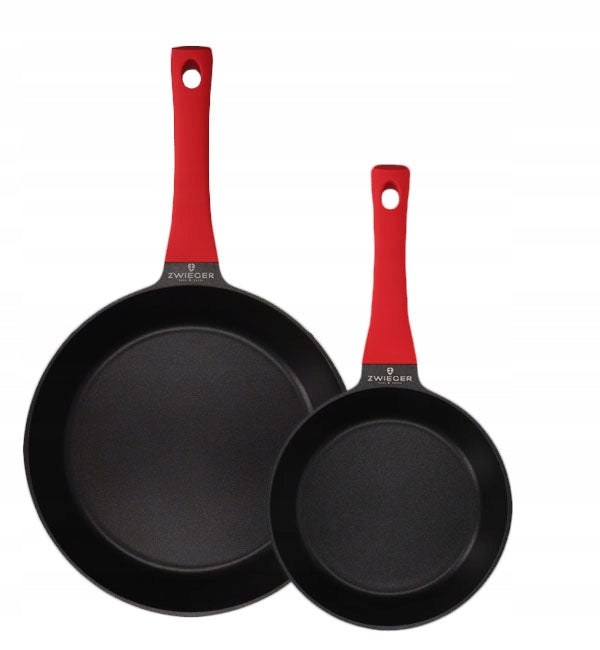 ZWIEGER OBSIDIAN SET OF PANS 20, 28 CM WITH GREBLON COATING