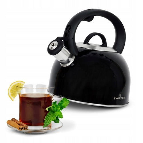 ZWIEGER VIRTU Kettle 2 L traditional whistle stainless steel induction gas