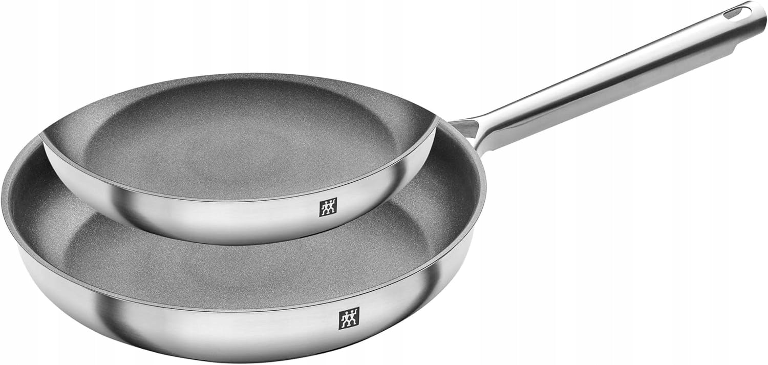 ZWILLING TrueFlow Pan Set 2pcs 24cm 28cm Stainless Steel Induction