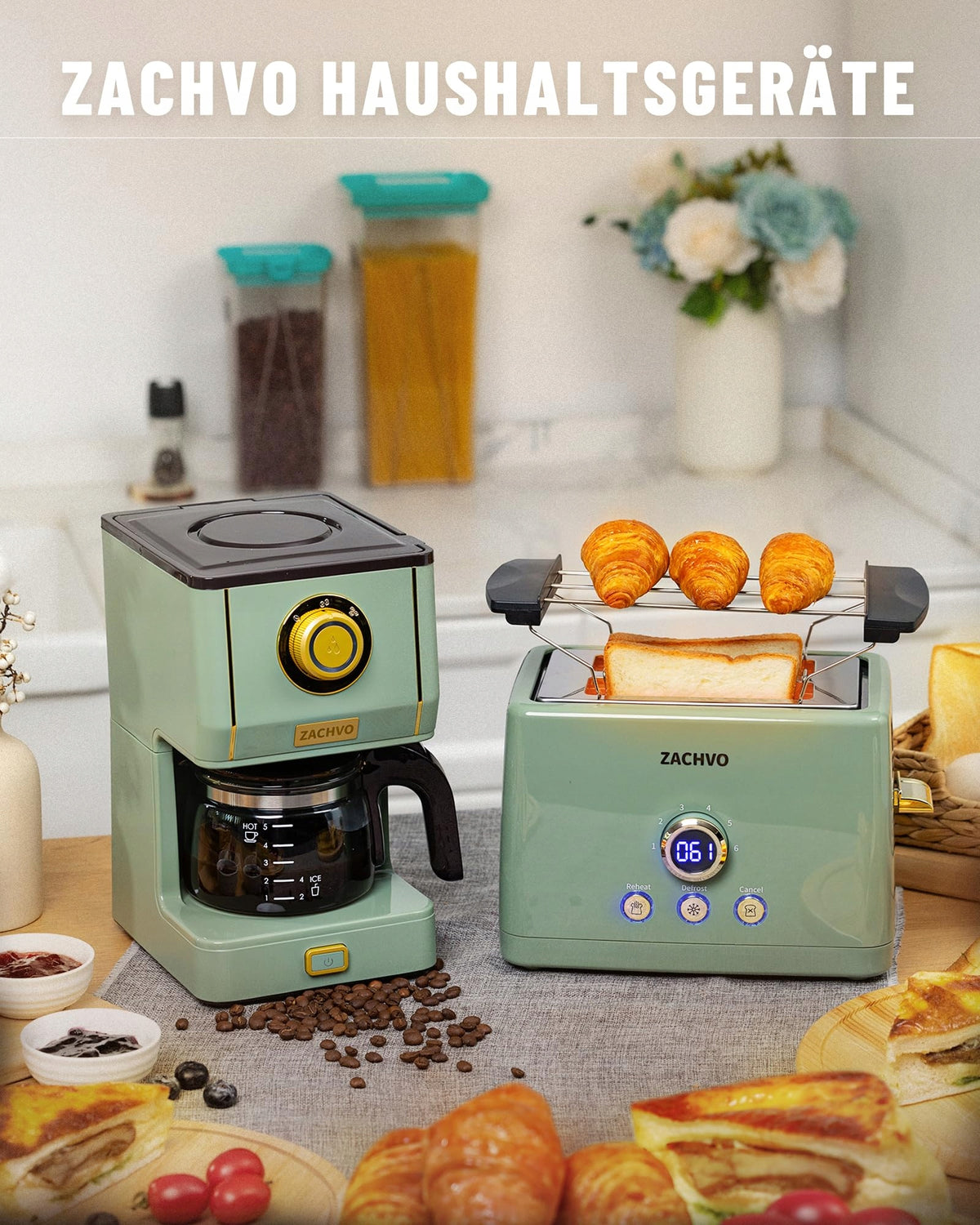 Zachvo Toaster, Bread Toaster, 2 Slots with Power rating 850 W