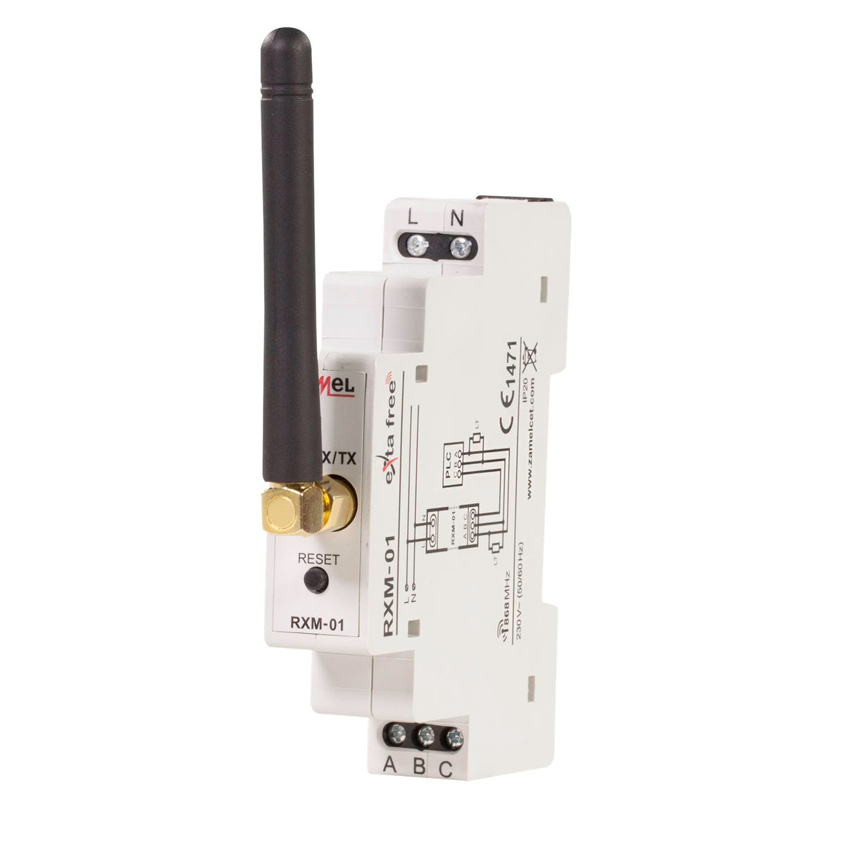 Zamel Exta Free RXM-01 Translator RS485, white, DIN, 230V
