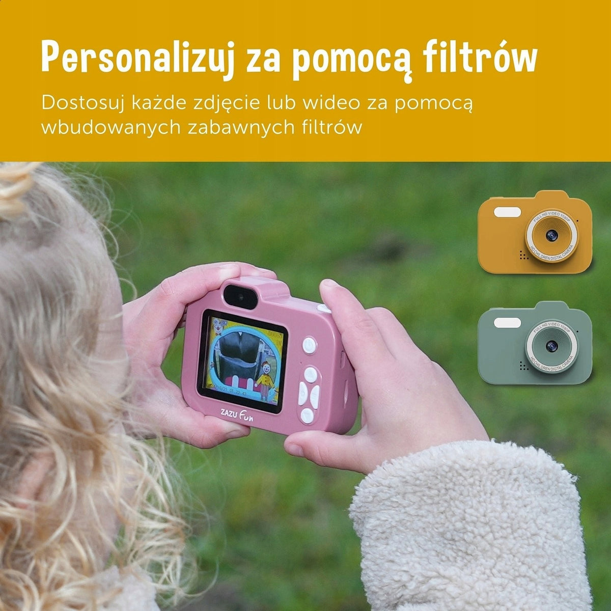 Zazu Fun Digital Camera for Kids Yellow Manufacturer code ZA-CAMERA-01