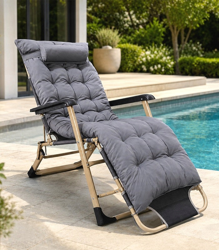 Zero Gravity GARDEN LOUNGER CHAIR Folding Beach Terrace Balcony Grey Manufacturer code CT-SF02-LG