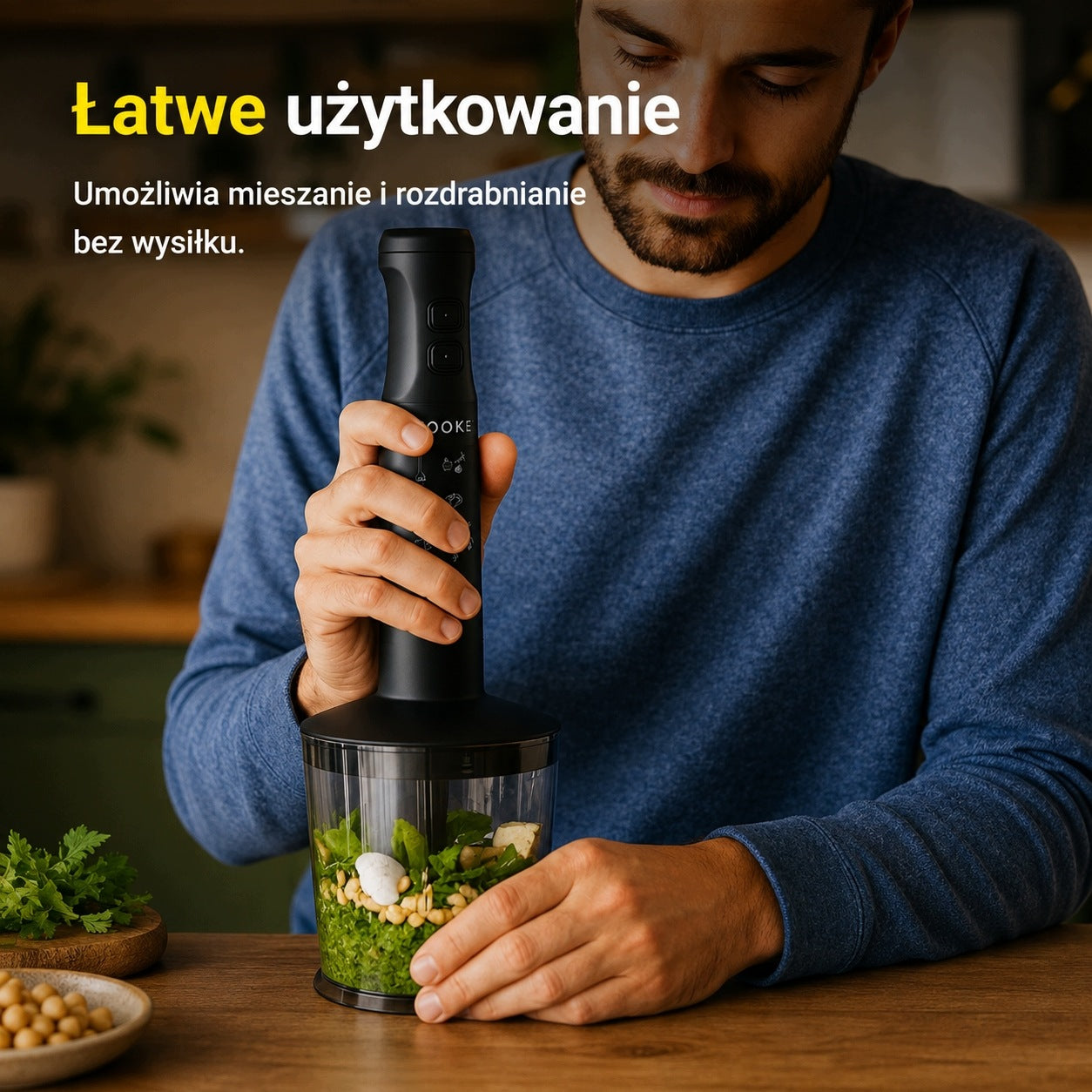 Zestaw blender ręczny 3-w-1 COOK-IT, wielofunkcyjny, 350 W, 2 prędkości Manufacturer code 254