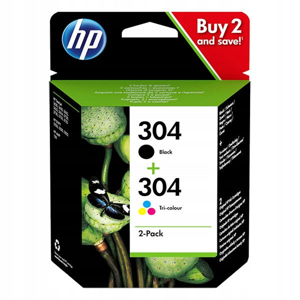 Zestaw tuszy HP 304Black + 304 Color