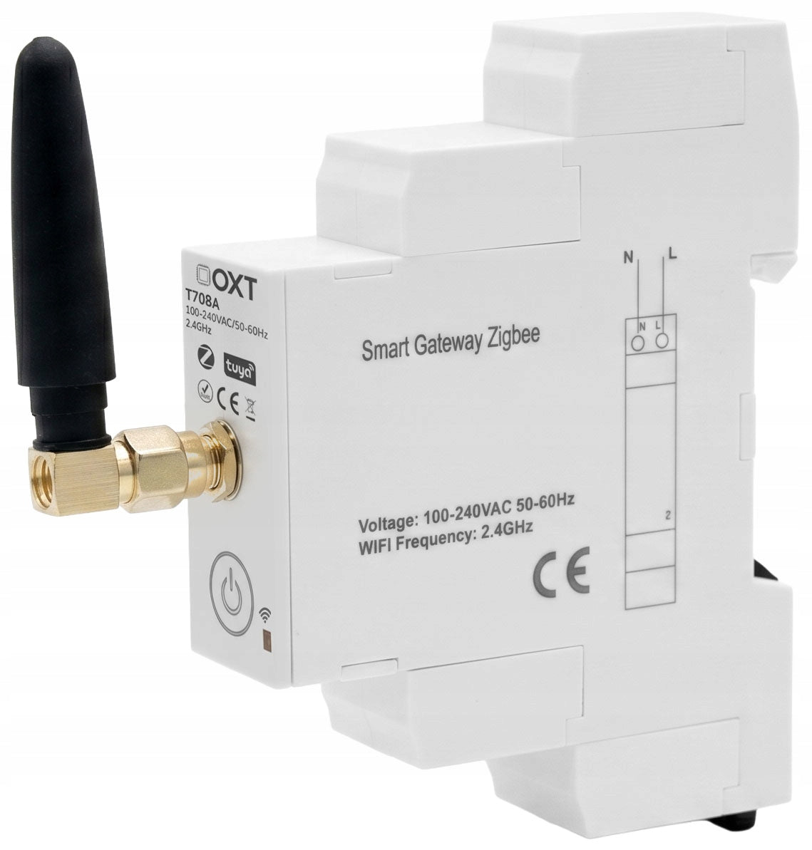 ZigBee Gateway for DIN Rail with WiFi Antenna TUYA Smart Life OXT Packaging status original