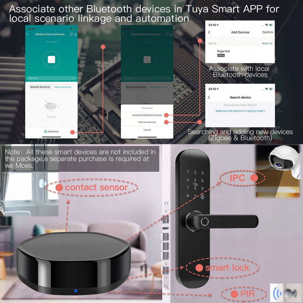ZigBee WiFi Gateway with 38K Infrared Remote Control Brand Moes
