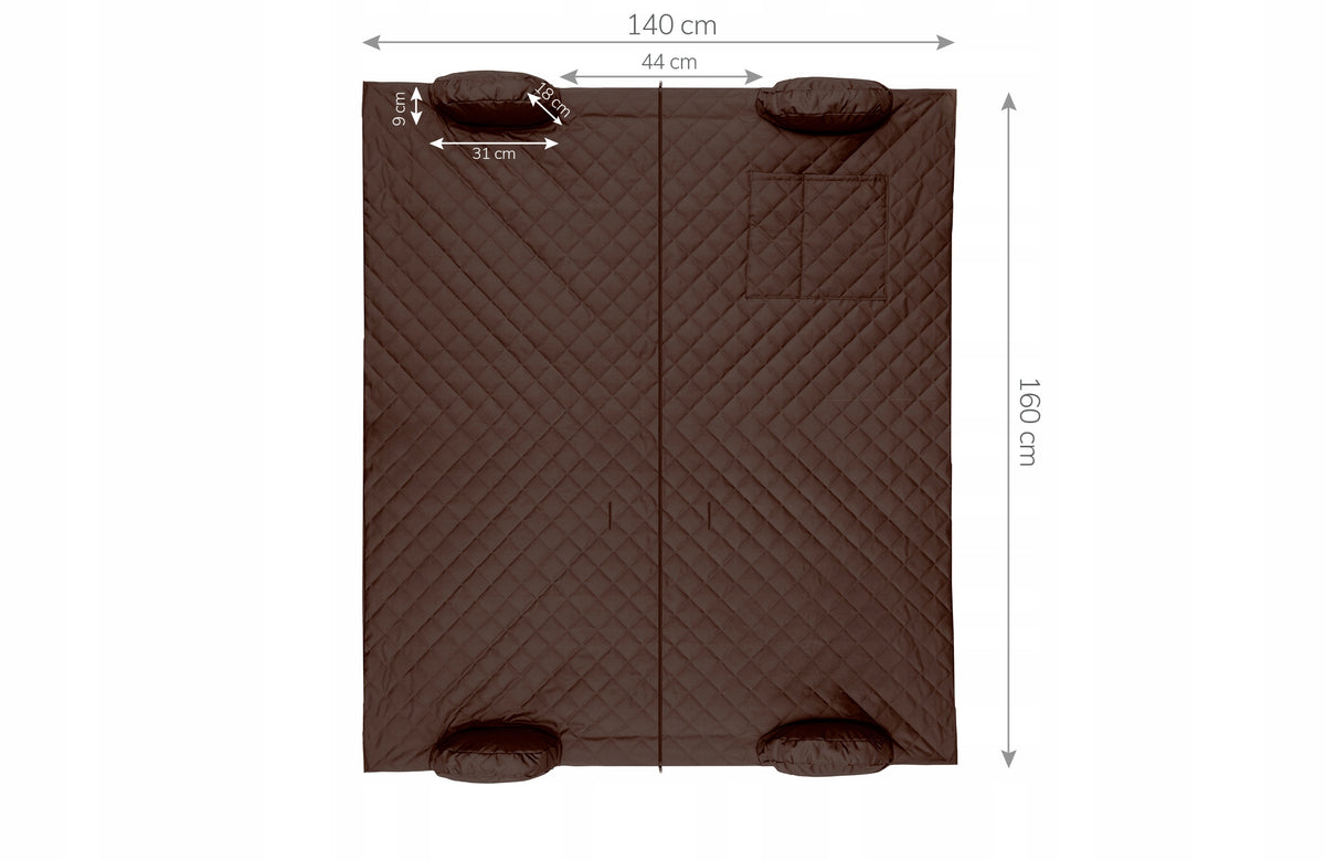 Zippered cover and mat for a dog's car, 140x160 Brand Juelle