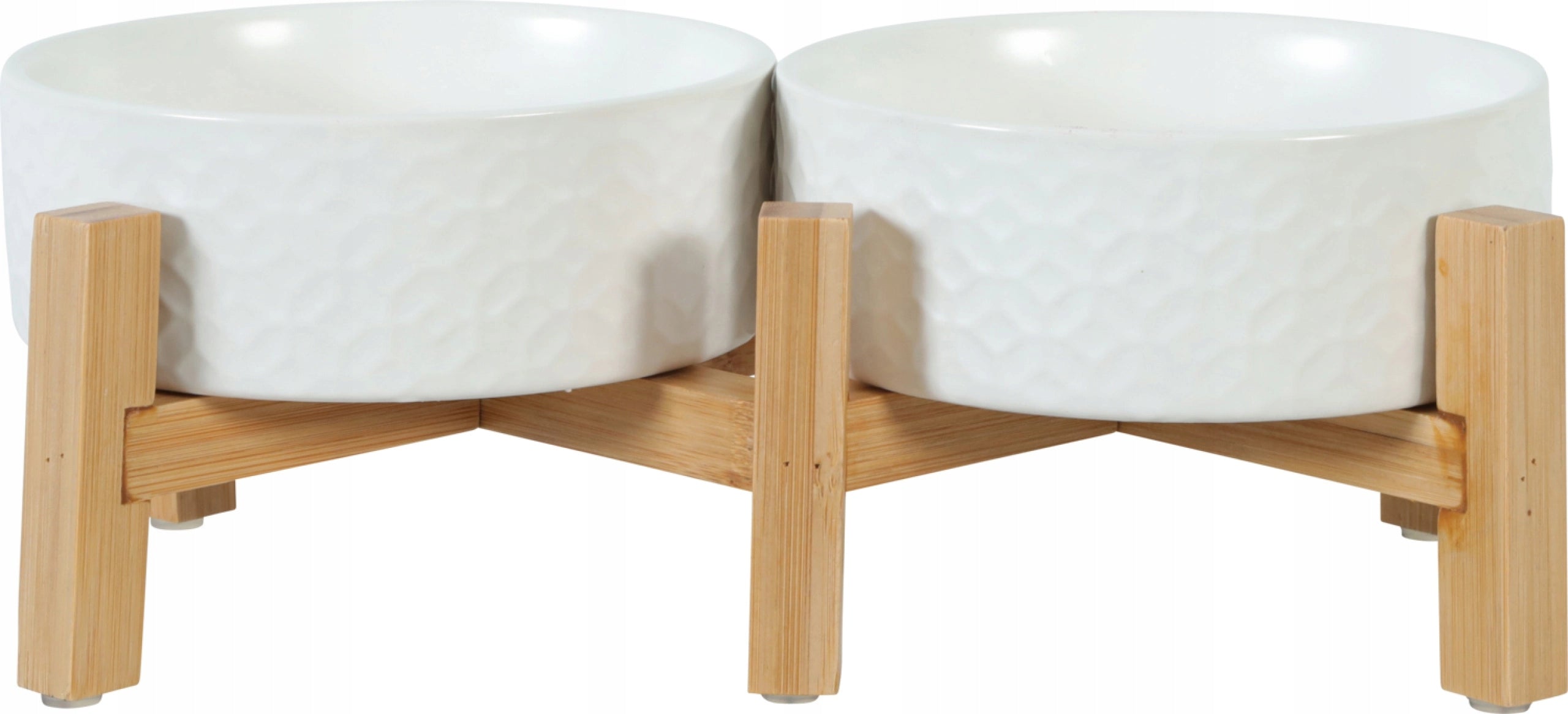 Zolux Ceramic Bowl for Cat Dog Stand 2x300ml White Brand Zolux
