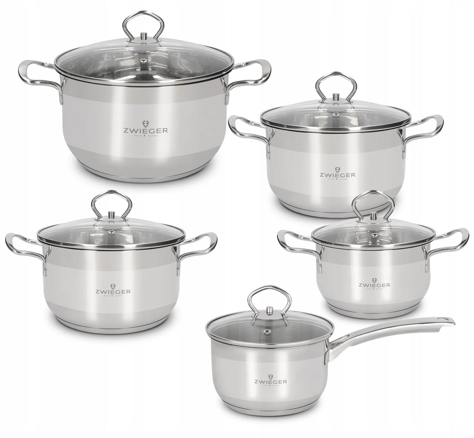 Zwieger LOVRO Set of steel pots 10 elements