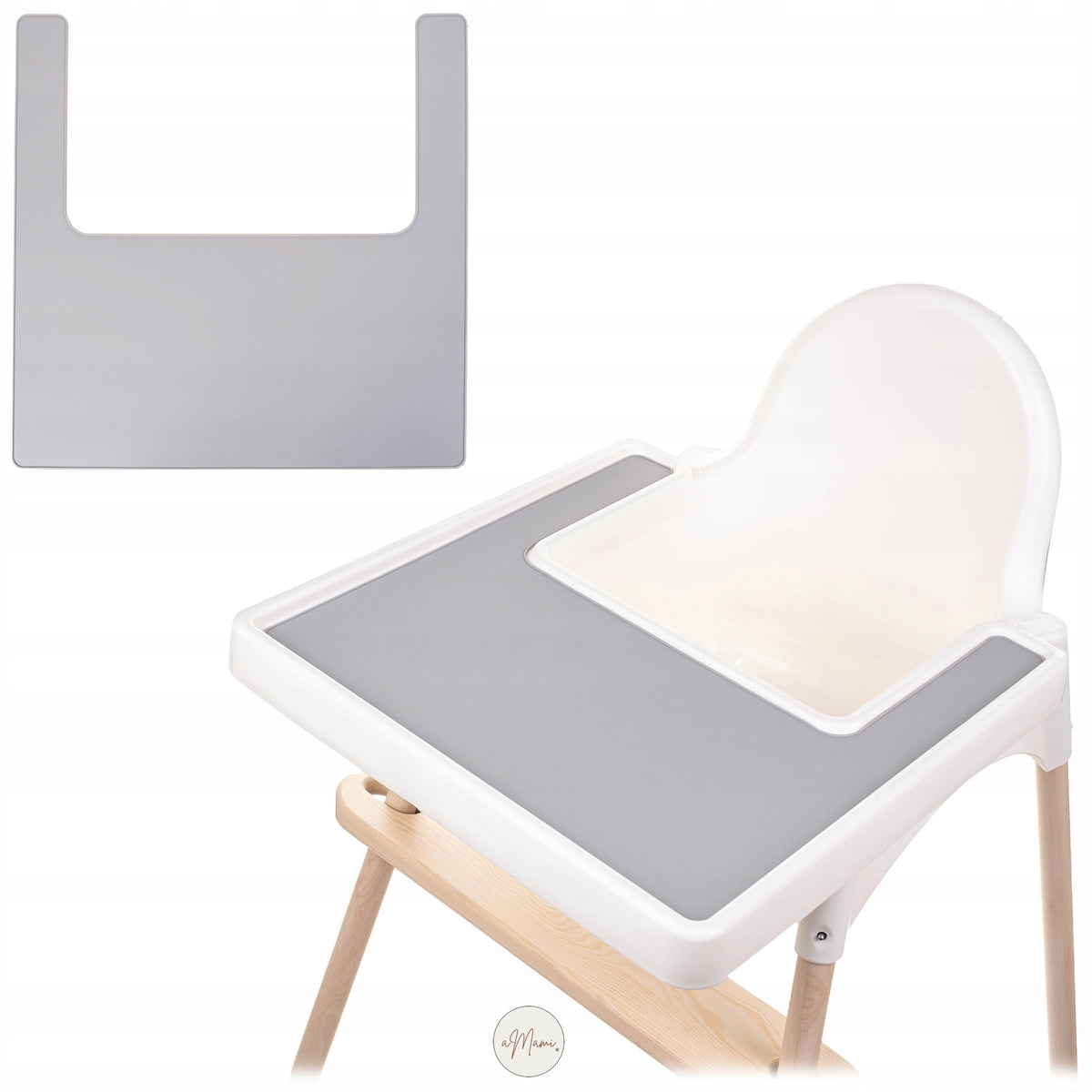 aMami BPA free silicone mat for IKEA Antilop chair GREY