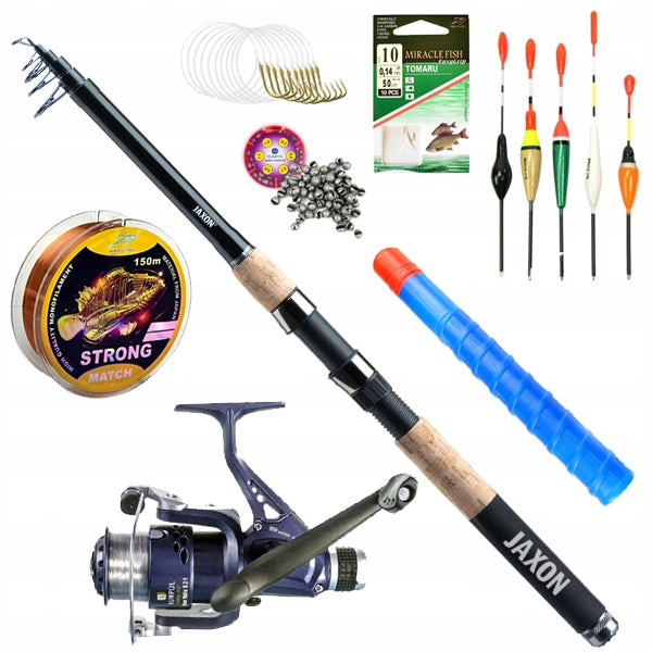 advanced FISHING ROD SET JAXON Reel FLOAT FISHING LINE roach bream z94