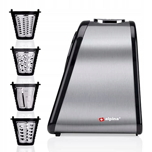alpina 4-in-1 Electric Vegetable Slicer, 200 W, Stainless Steel Brand Alpina