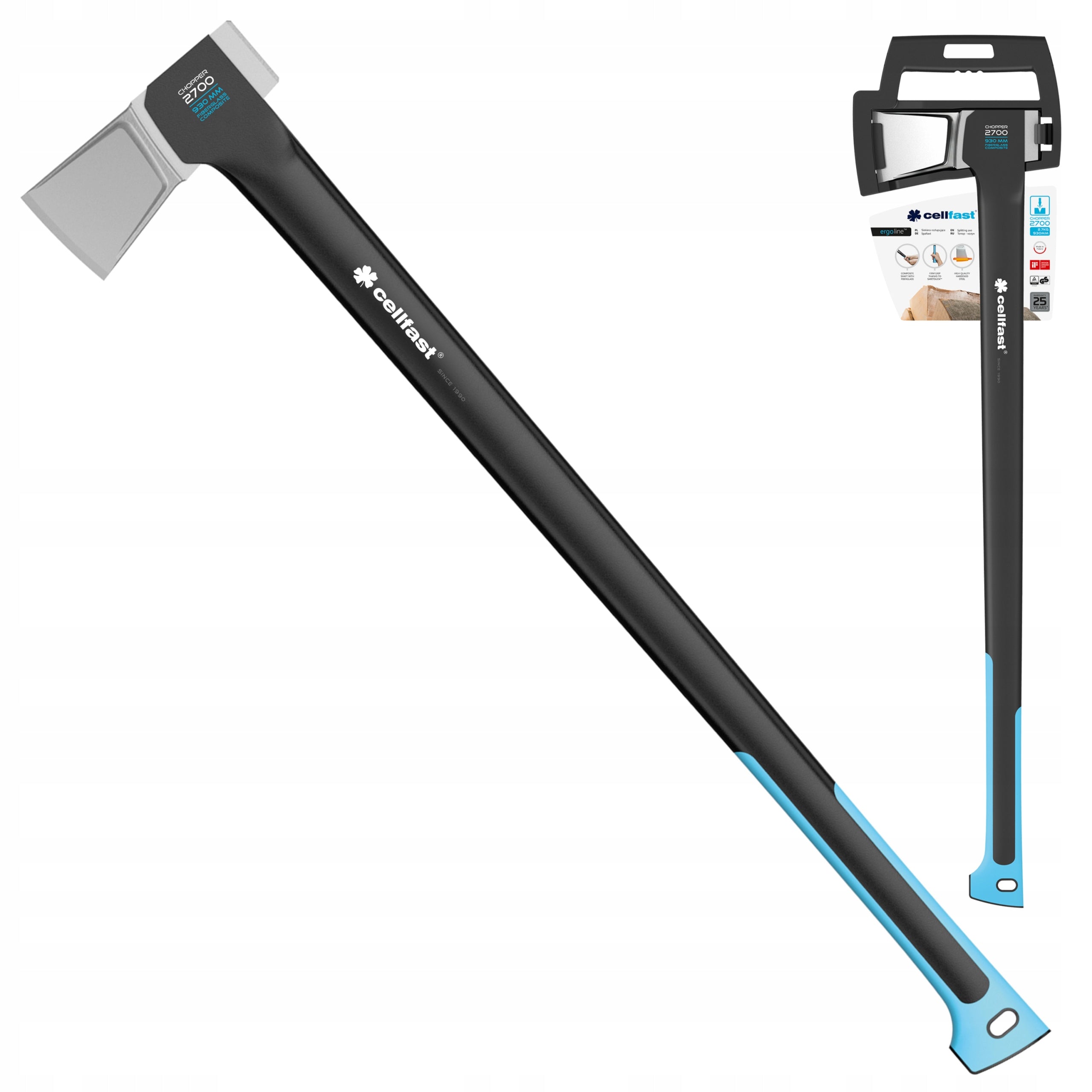 Kapoklė ERGO C2700, 2,7 kg, 930 mm, skirta malkoms ir kaladėms skaldyti