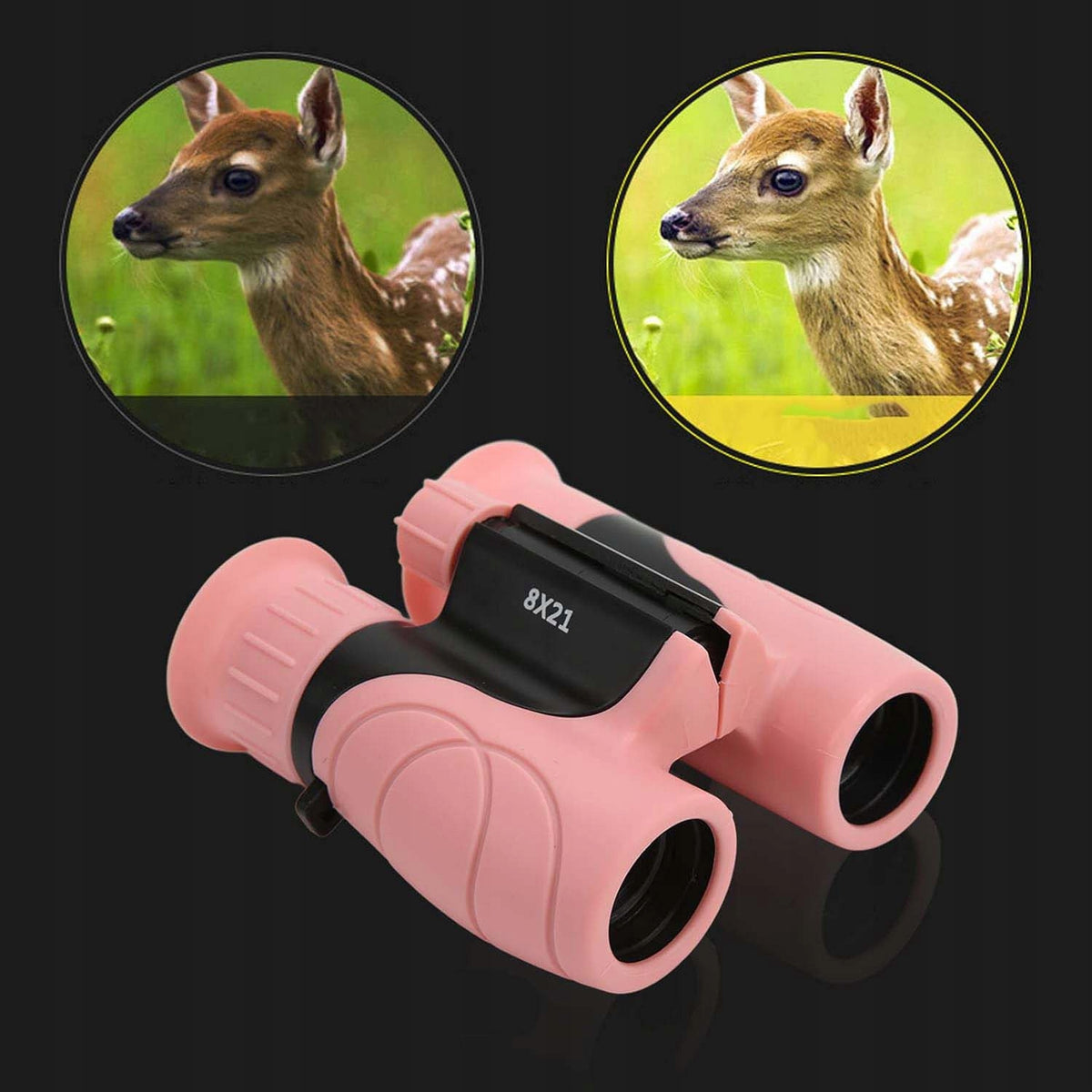 binoculars 8x21 mini day night glass optics sightseeing for children pink Manufacturer code 693701183297