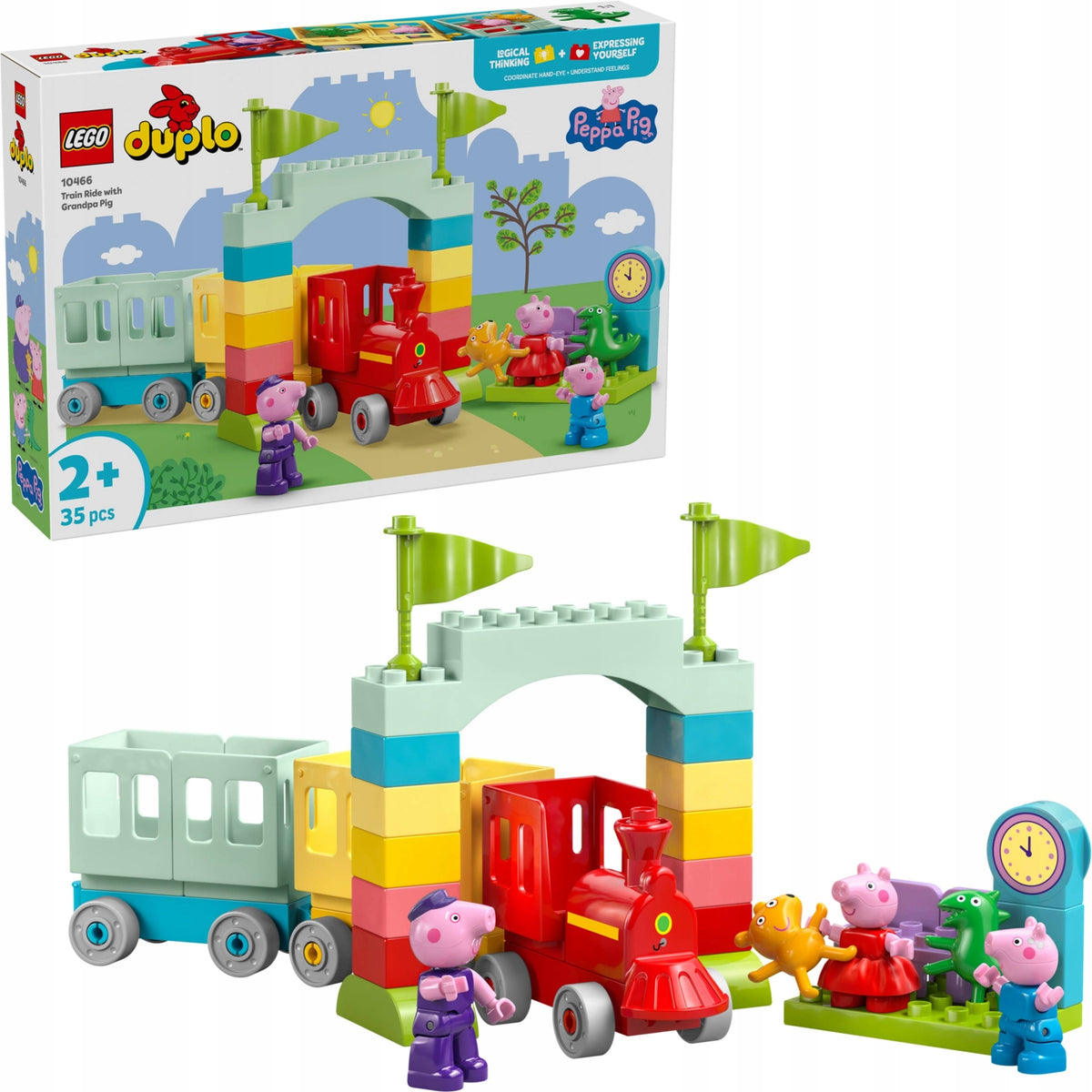 blocks LEGO DUPLO 10466 Travel by train with Grandpa Pig