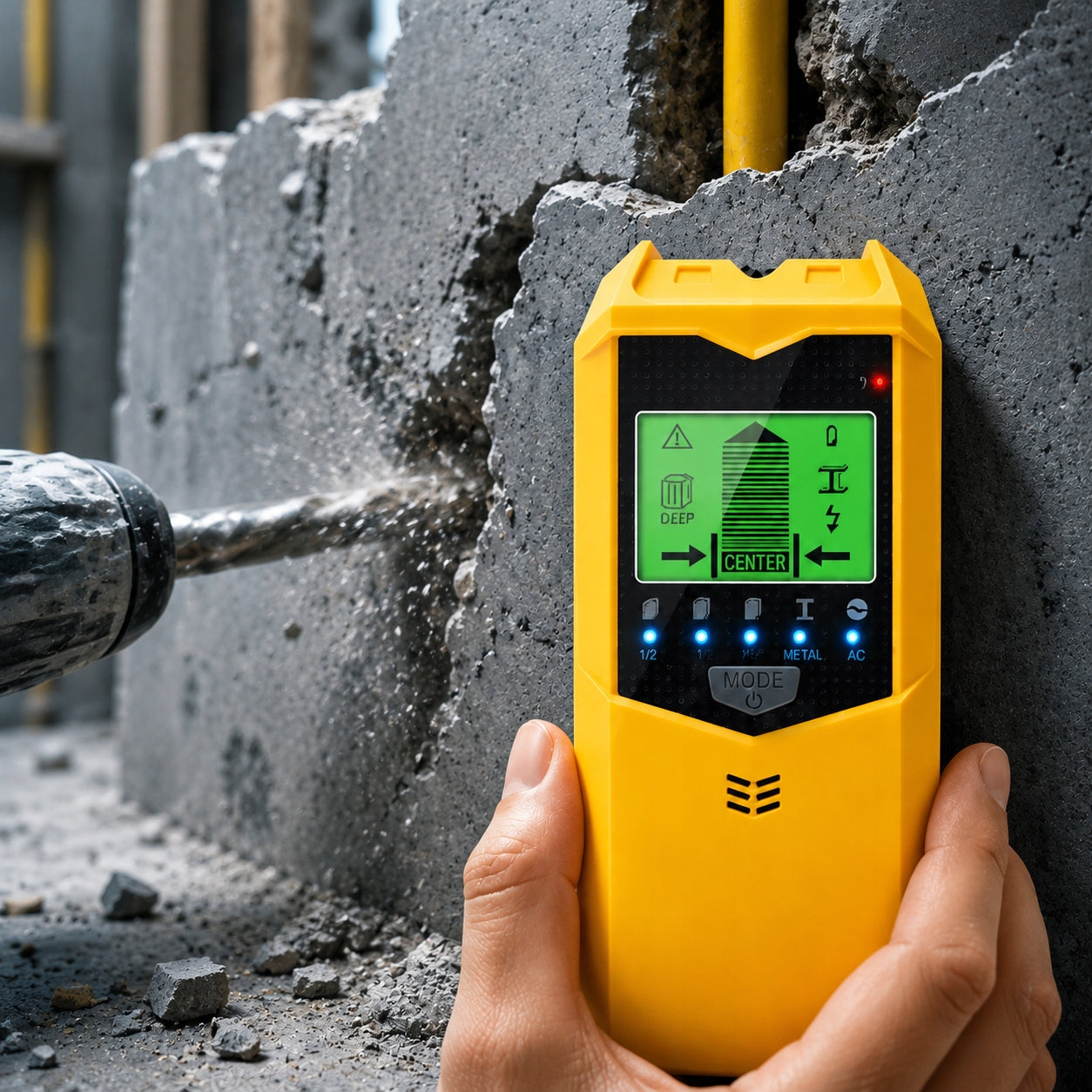 cable finder wire detector in wall electric current detector Maximum depth of measurement for copper and non-ferrous metals 60 mm