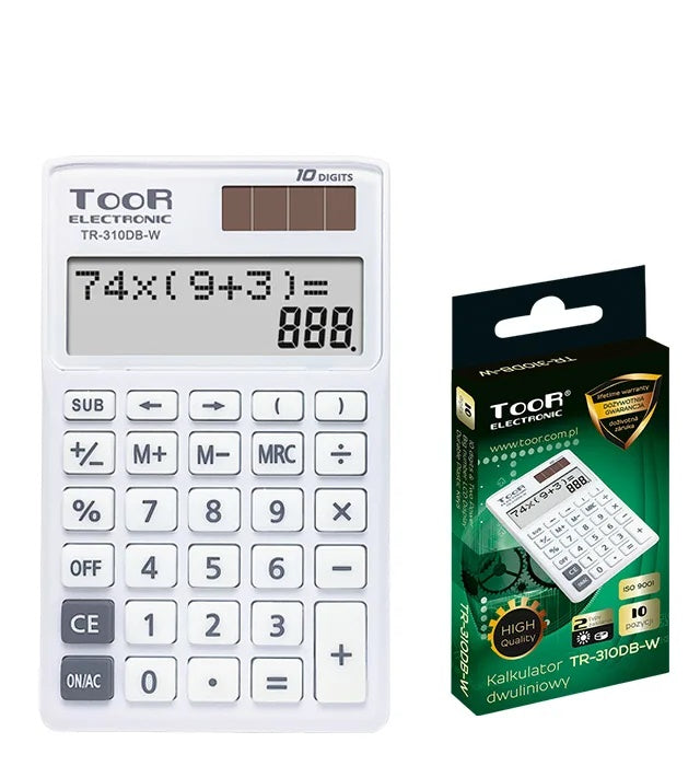 calculator TOOR ELECTRONIC TR-310DB-W white