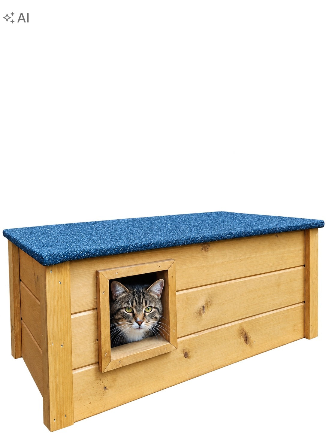 cat kennel insulated on each side with vestibule. Packaging status original