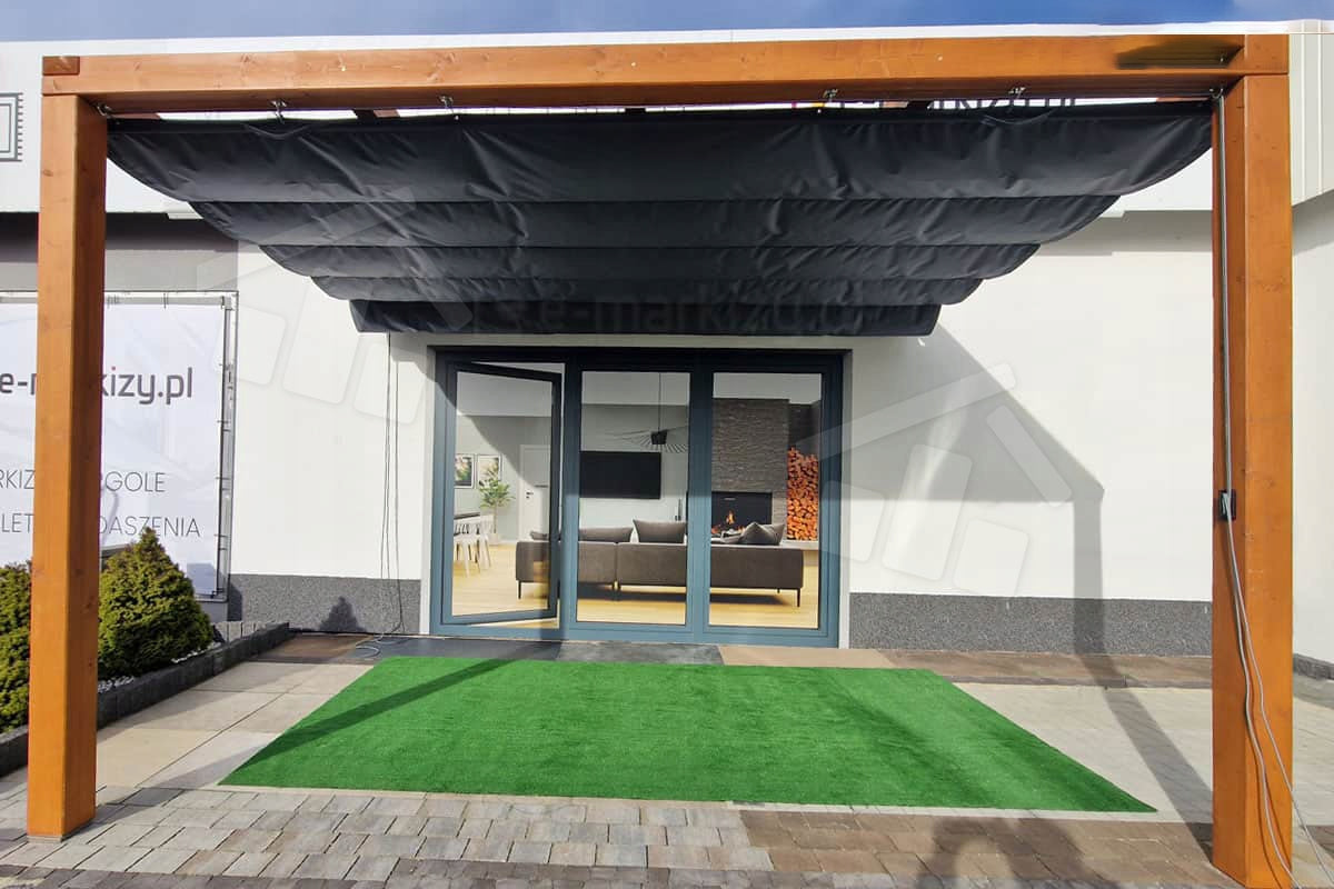 custom-made fabric roof - lightweight and durable sail for terrace and pergola Main material other