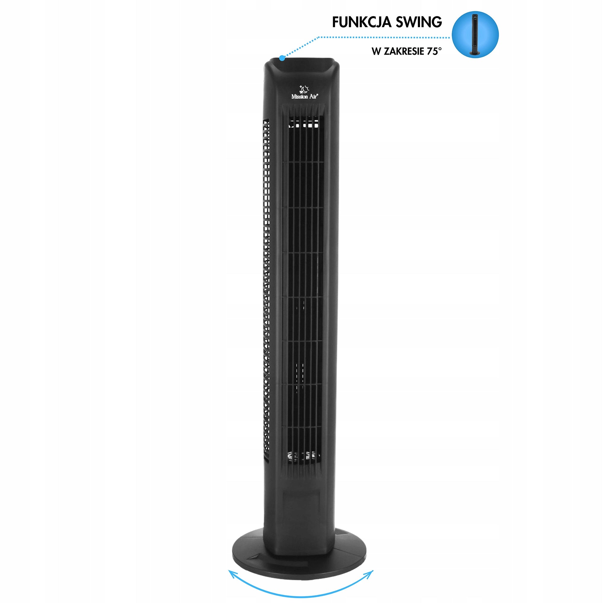 fan COLUMN FAN standing floor quiet swing TOWER FAN black Brand Mission Air