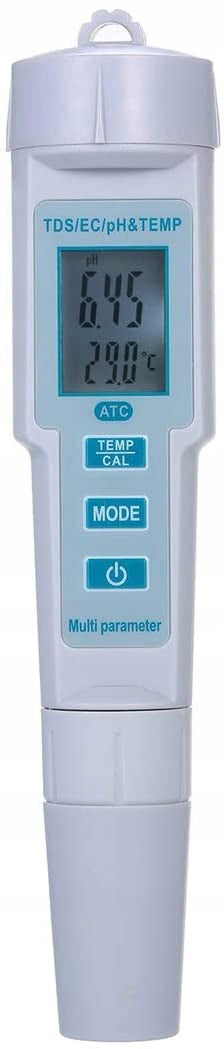 Vandens kietumo, pH, TDS, EC matuoklis 4in1