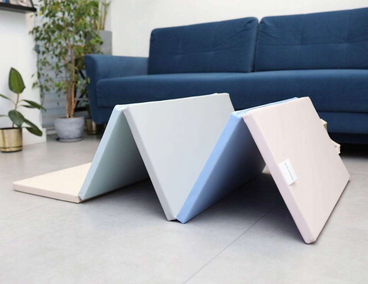 gymnastic mattress Satellite 195x75x3 cm five-piece - pastel Length 195 cm