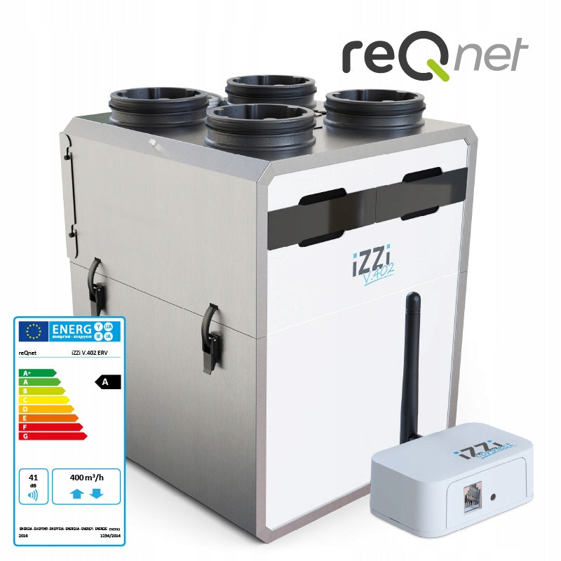 iZZi V.402 ERV CONNECT recuperator with Wi-Fi module version L (left)