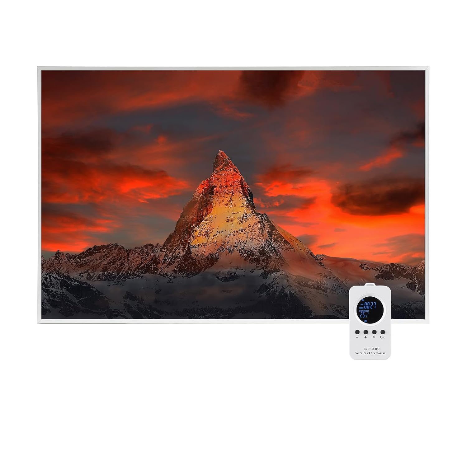 infrared heater with image up to 120°C 600 W with thermostat