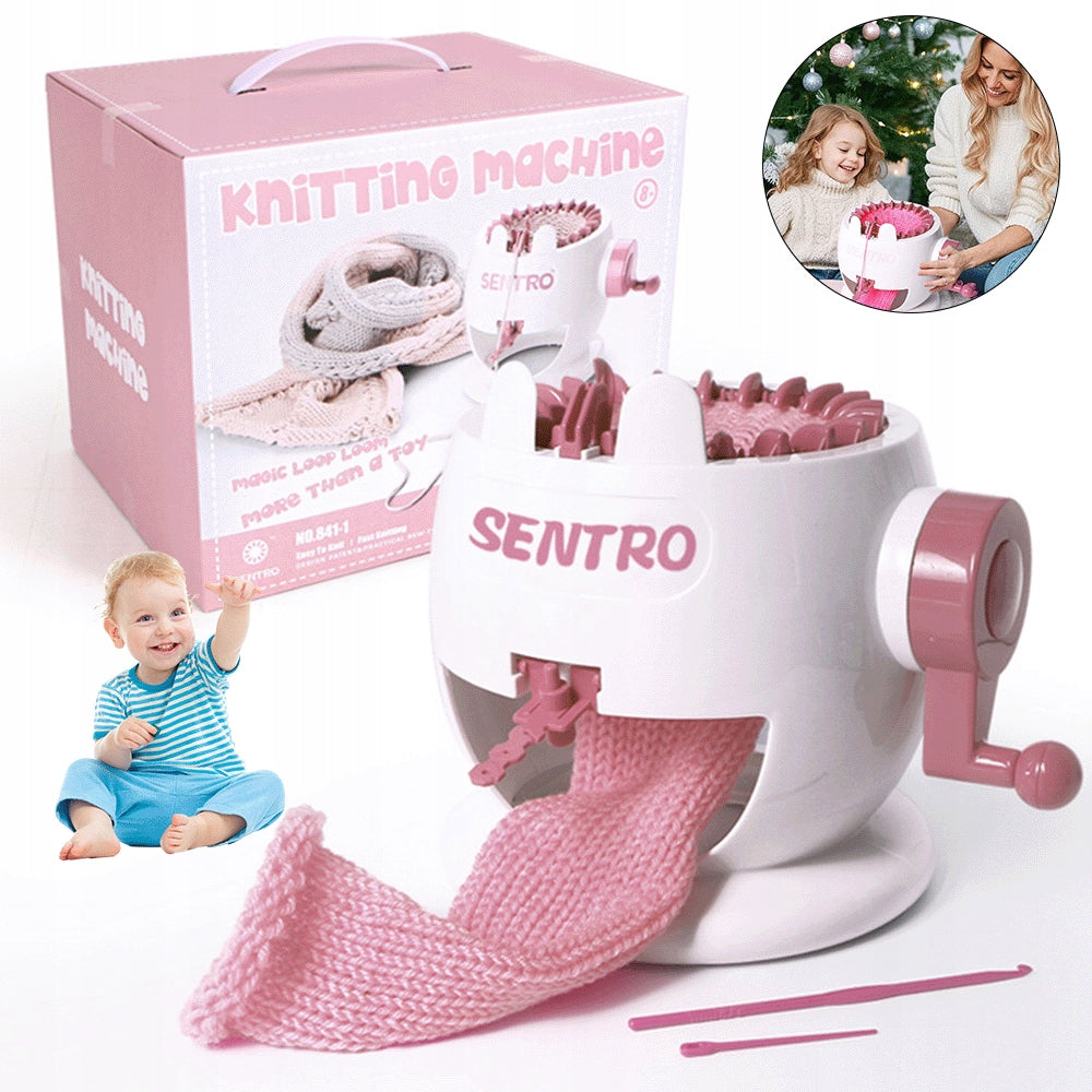 knitting machine white and pink 25x20cm diy scarves hats Brand Bedee