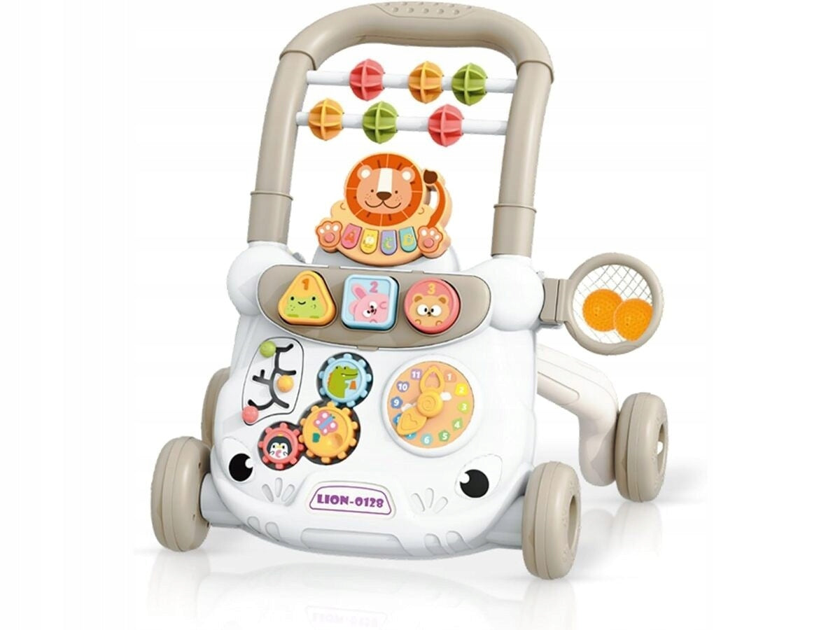 (ks) - Educational Walker Grey Interactive Pusher Ride-On Piano Blocks Brand DK