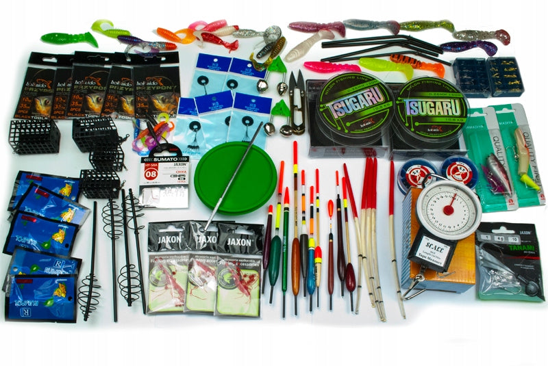 large FISHING BOX + set of 200 accessories FOR GIFT, float ground Packaging status original