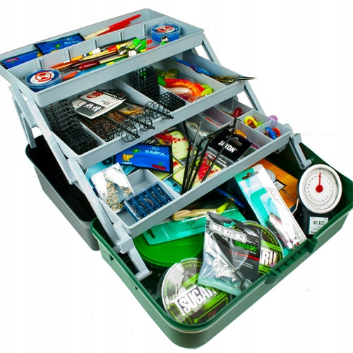 large FISHING BOX + set of 200 accessories FOR GIFT, float ground