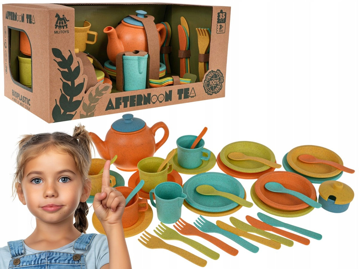 large PICNIC SET for children BIO 35 el. cutlery plates
