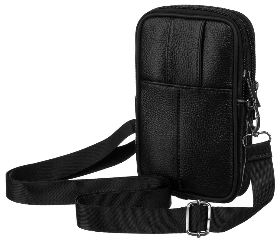 leather SACHET men's SMALL HOLSTER bag for belt, hand, shoulder LEATHER Manufacturer code 12