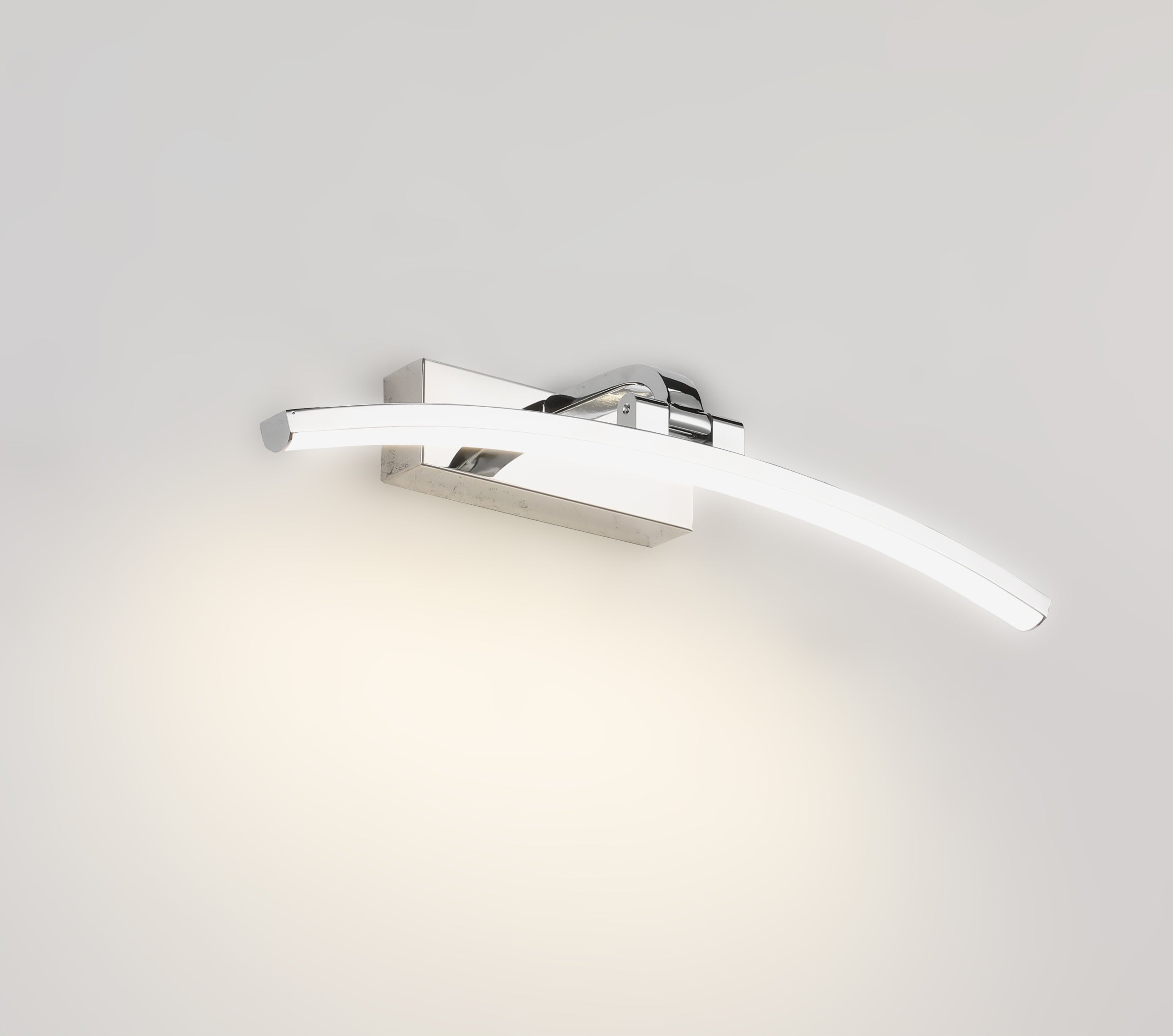 lighting for the bathroom above the mirror round on the wall sconce bent chrome Manufacturer code LDK60NW-600-26