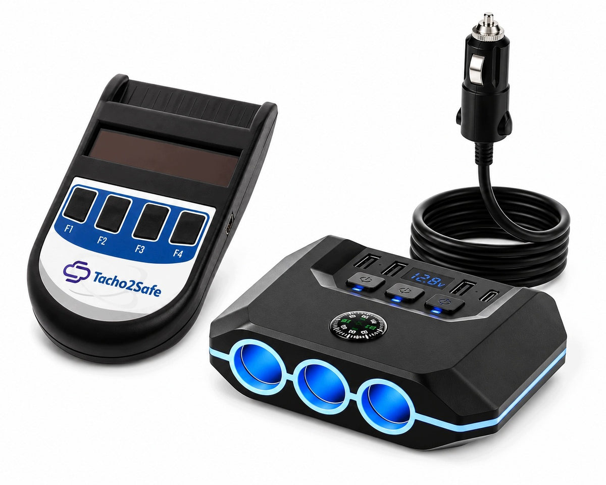 mTacho | 7 in 1 Charger | TACHO2SAFE | New Cards & Tachographs Reader 4.1