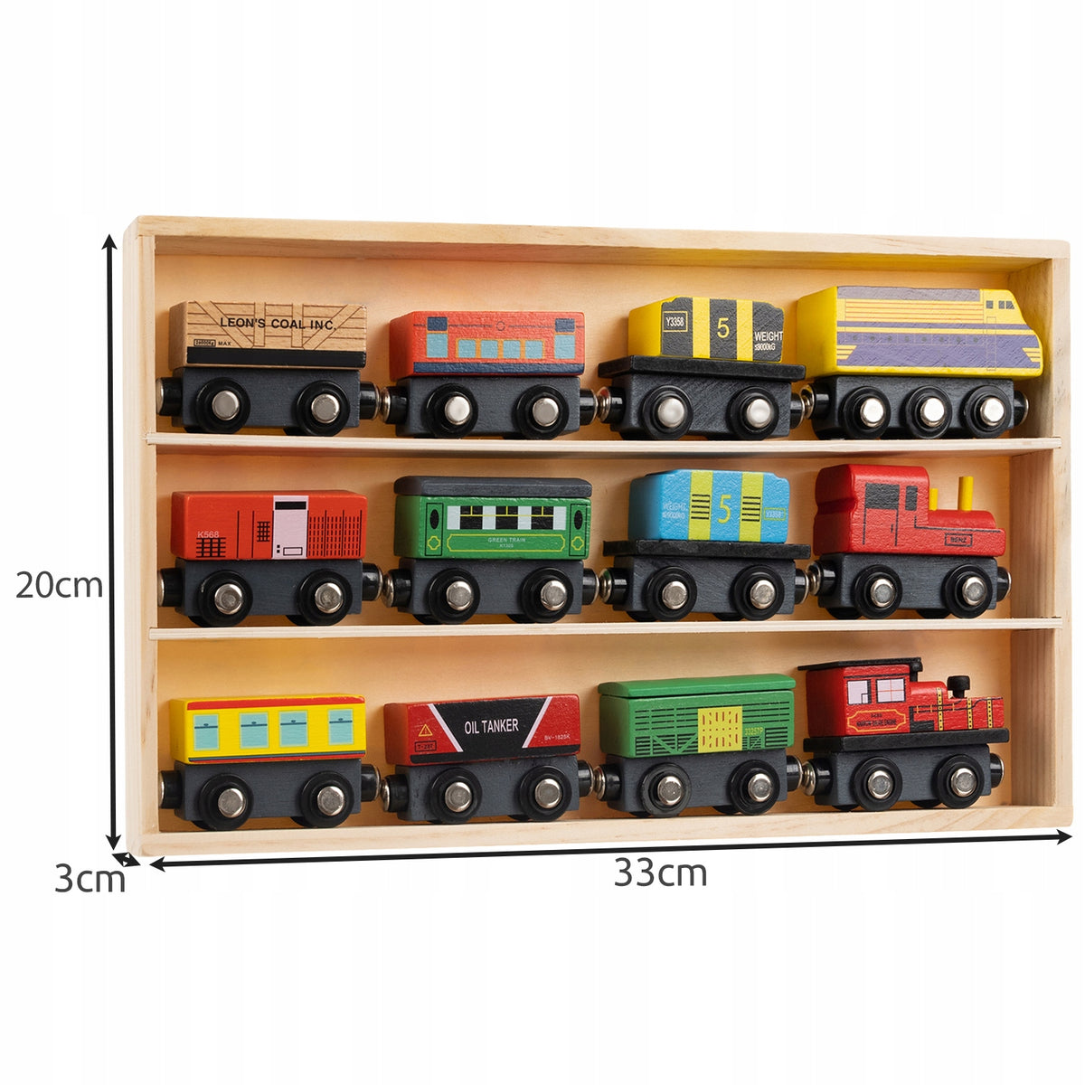 magnet train - 3 locomotives + 9 wagons - wooden railway EXTENSION Manufacturer code 23522