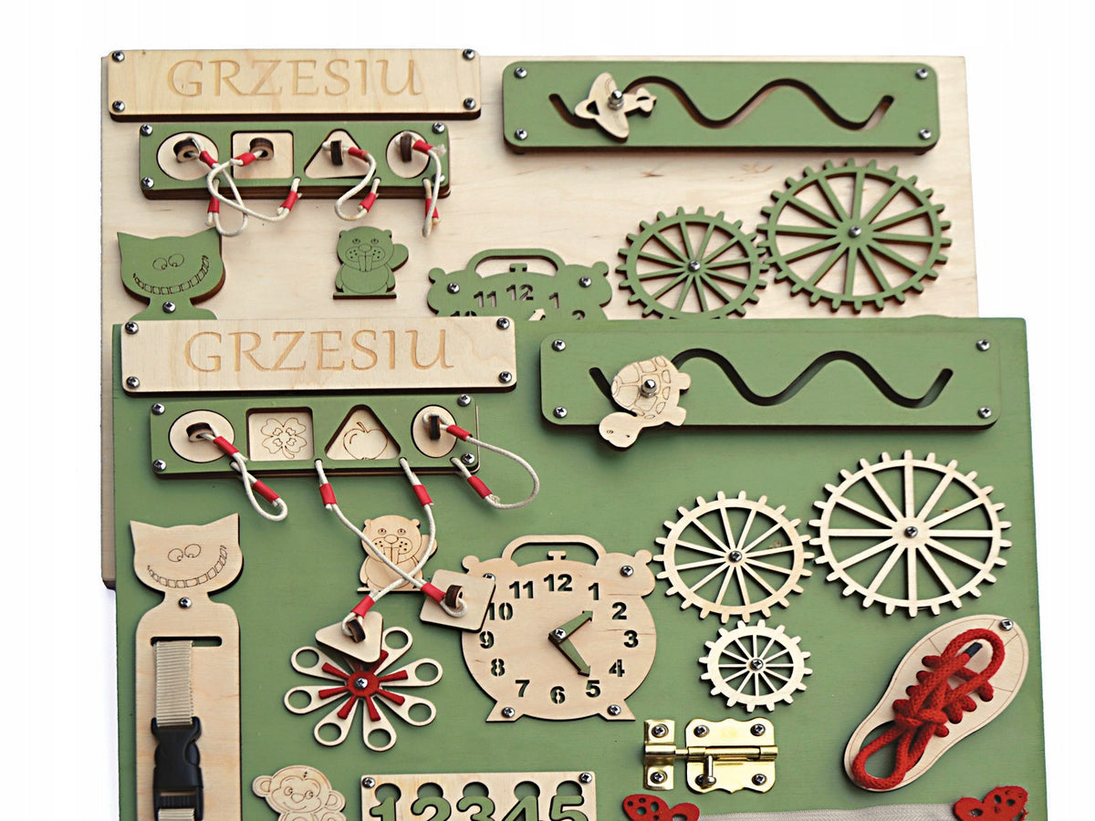 manipulation board - sensory - size 30 x 40cm green Manufacturer code tach123