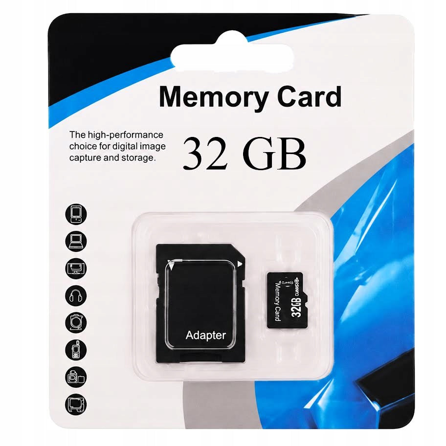 microSD Memory Card 32GB FOTOROB Class 10 + SD Adapter Camera