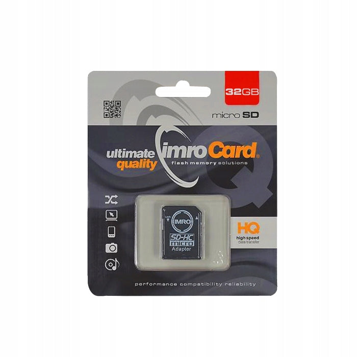 microSD card IMRO KARSD IMRO 32GB C10 32GB UHS-I + adapter Manufacturer code 5902768015102