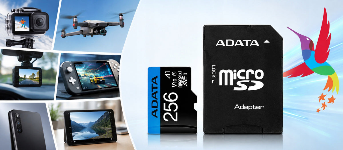 microSD memory card ADATA 256GB UHS-I Class 10 A1 + SD adapter Manufacturer code AUSDX256GUICL10A1-RA1