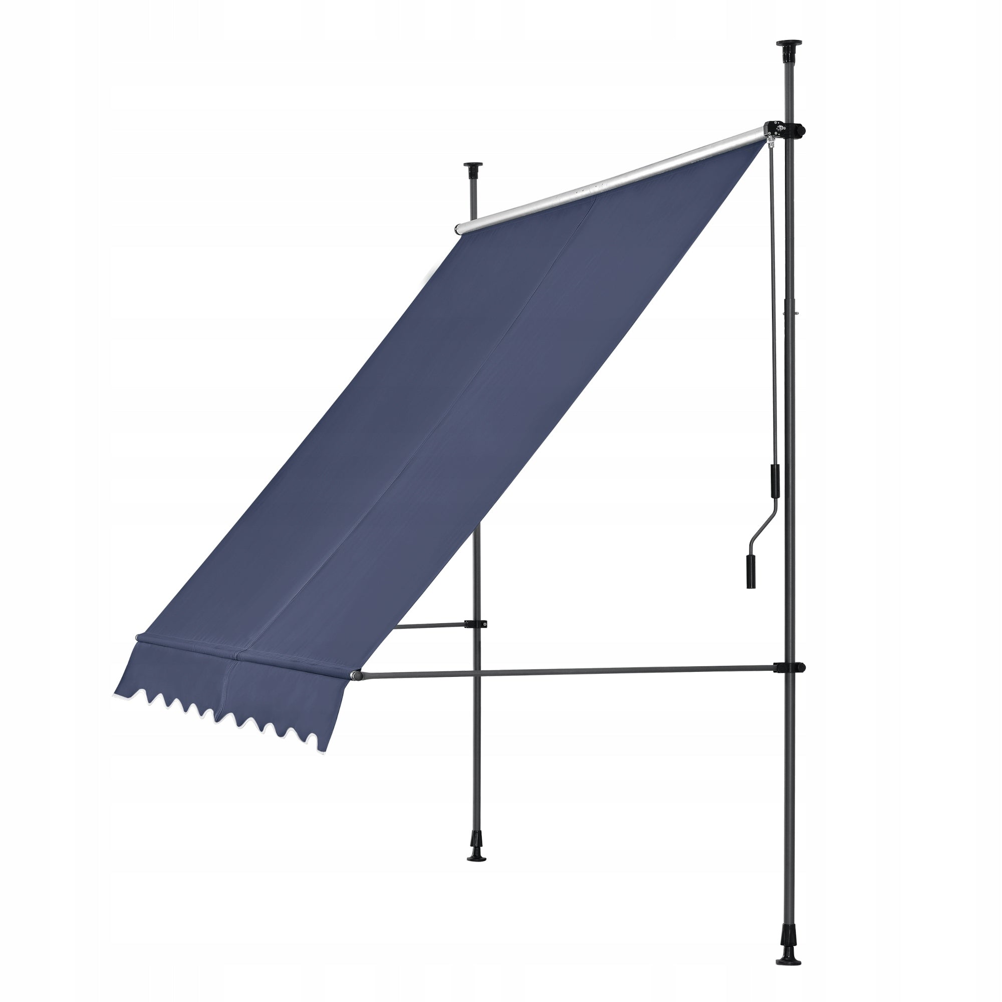 pro.tec Stem clamp awning 400 x 120 cm dark blue Product width 400 cm