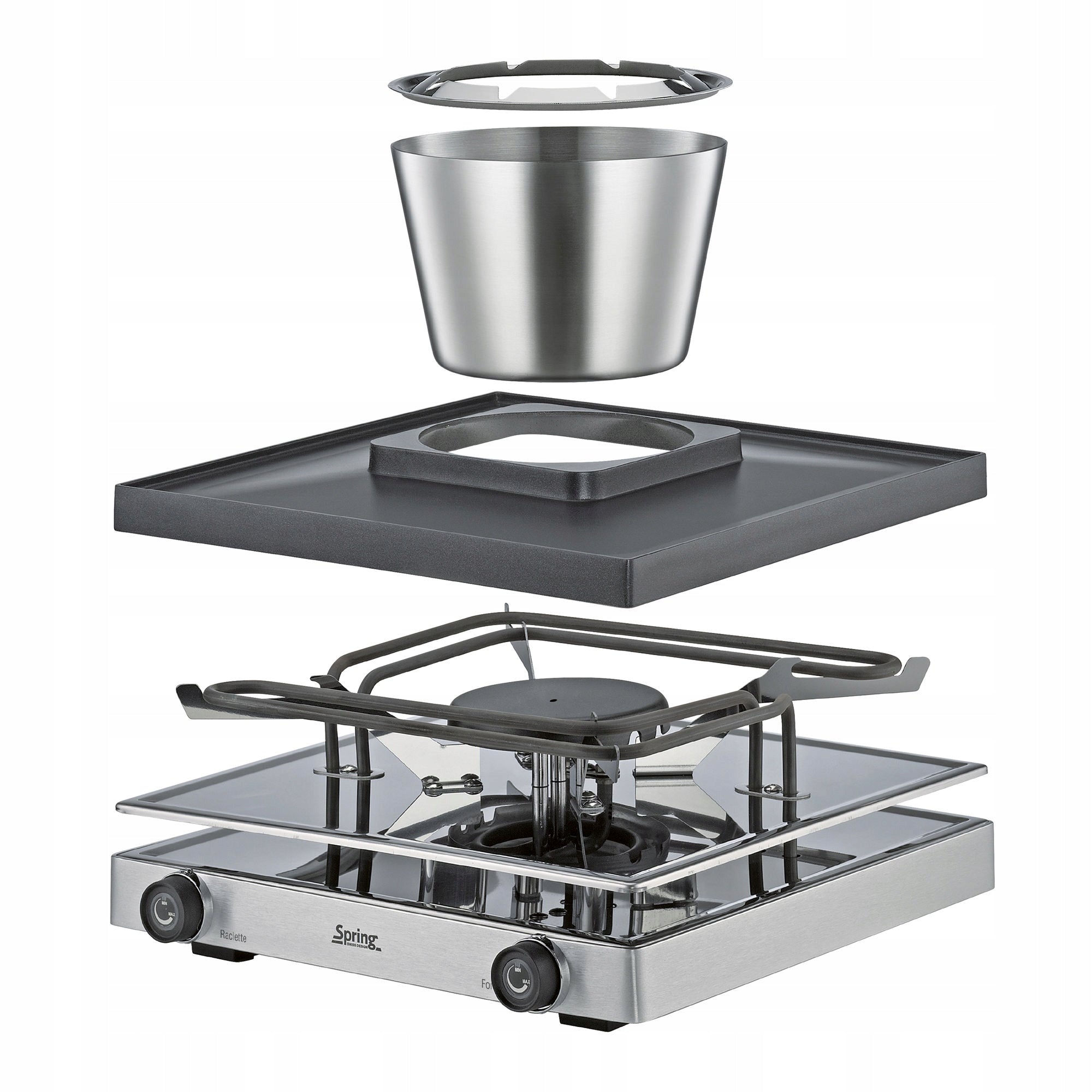 raclette and fondue set, for 8 people, 31 x 34 x 16,5 cm Capacity 1 l